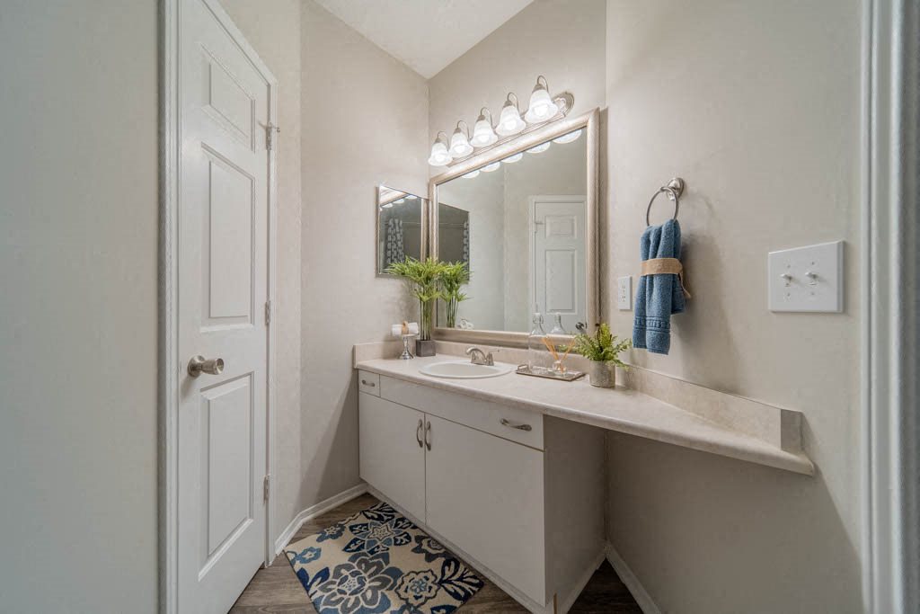 Bathroom at Brassfield Park Apartments, Greensboro, NC